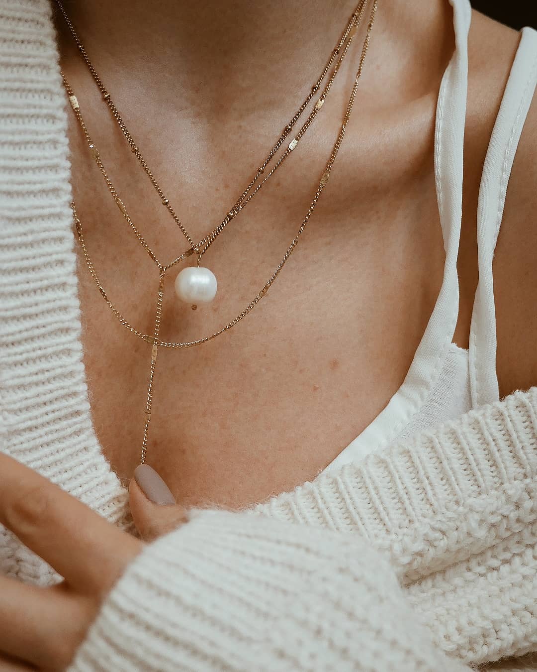 Collar a Capas Y en Oro